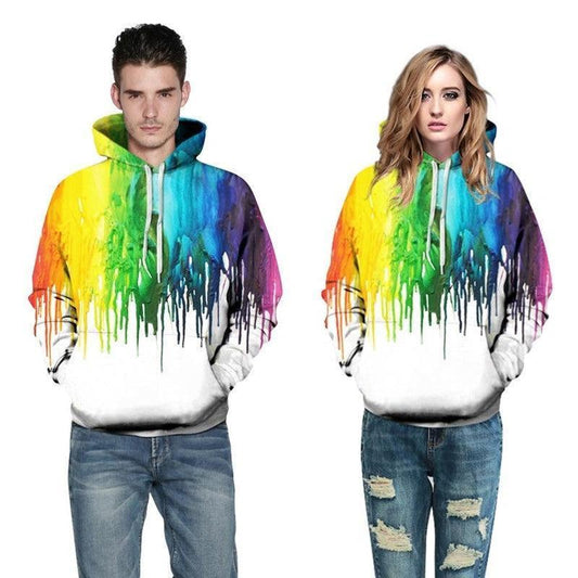 3D Hoodies Unisex-Splatter Colorful Paint Stains 3D Print Sweatshirt Streetwear Hoodie CHILLSTAR