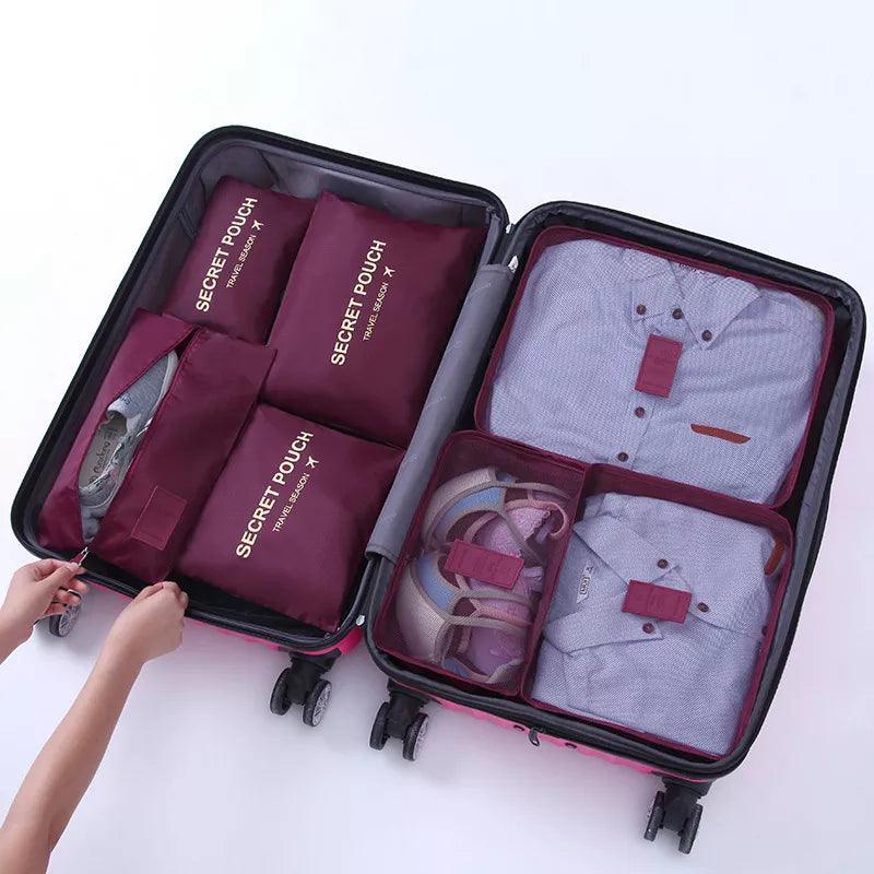 7Pcs Travel Storage Bags for Clothes, Shoes, Digital Cables; Zippered Organizer for Home or Suitcase. CHILLSTAR