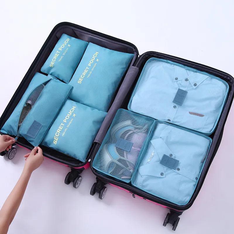 7Pcs Travel Storage Bags for Clothes, Shoes, Digital Cables; Zippered Organizer for Home or Suitcase. CHILLSTAR