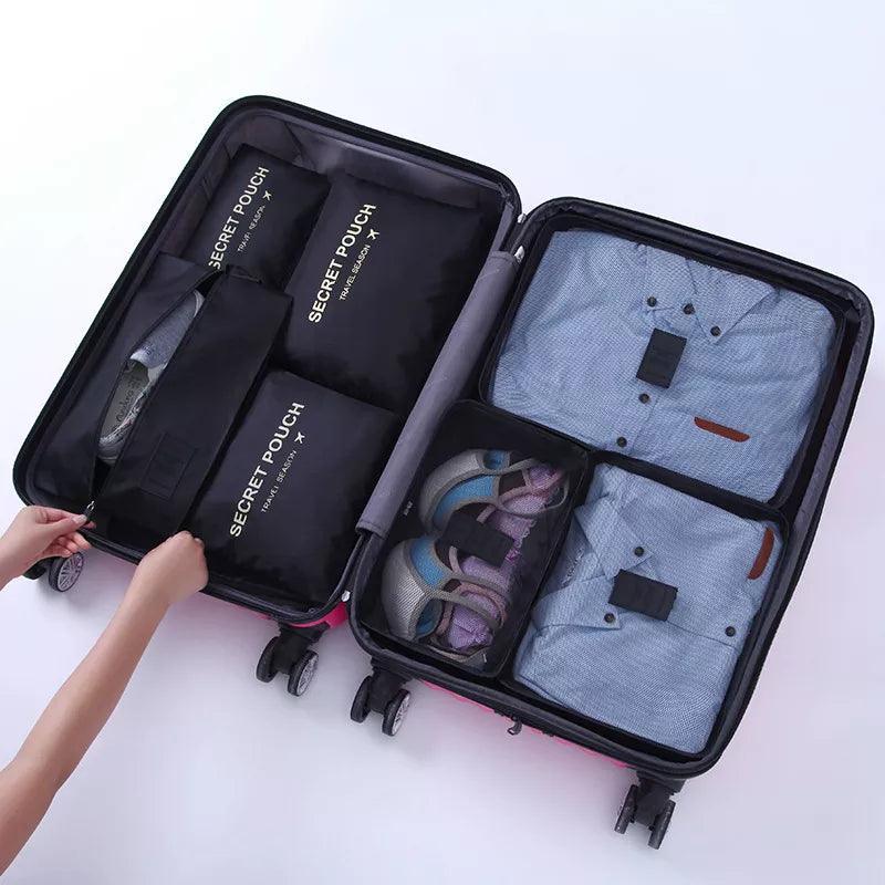 7Pcs Travel Storage Bags for Clothes, Shoes, Digital Cables; Zippered Organizer for Home or Suitcase. CHILLSTAR