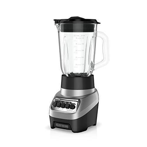 BLACK+DECKER PowerCrush Multi-Function Blender with 6-Cup Glass Jar, 4 Speed Settings, Silver CHILLSTAR