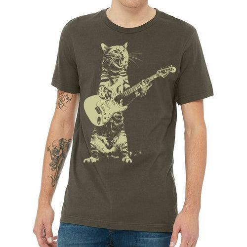 Cat Playing Guitar T-shirt CHILLSTAR