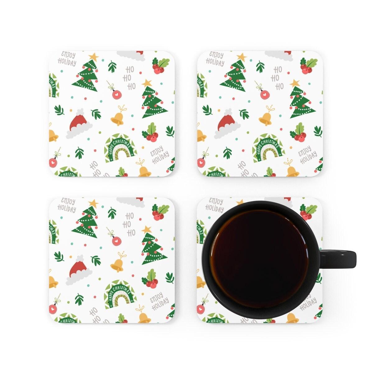 Christmas Corkwood Coaster Set- Tableware CHILLSTAR