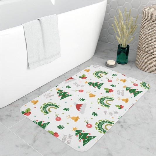 Christmas Memory Foam Bath Mat- Christmas Home Decor- Bathroom Rug CHILLSTAR