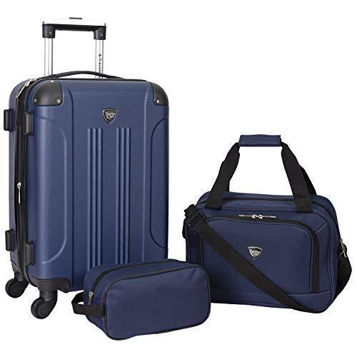 Club Sky+ Luggage Set, Expandable, Navy Blue, 3 Piece Set CHILLSTAR