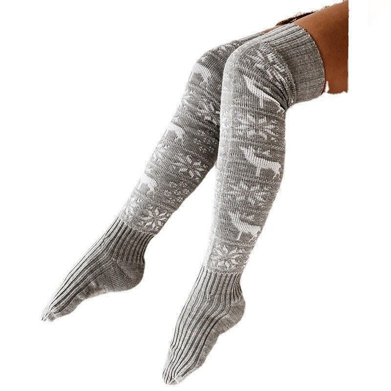 Cozy Elegance: Winter Christmas Jacquard Over-the-Knee Long Socks for Stylish Warmth – Perfect Gifts for Ladies! CHILLSTAR