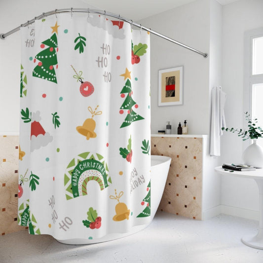 Cute Christmas Polyester Shower Curtain CHILLSTAR