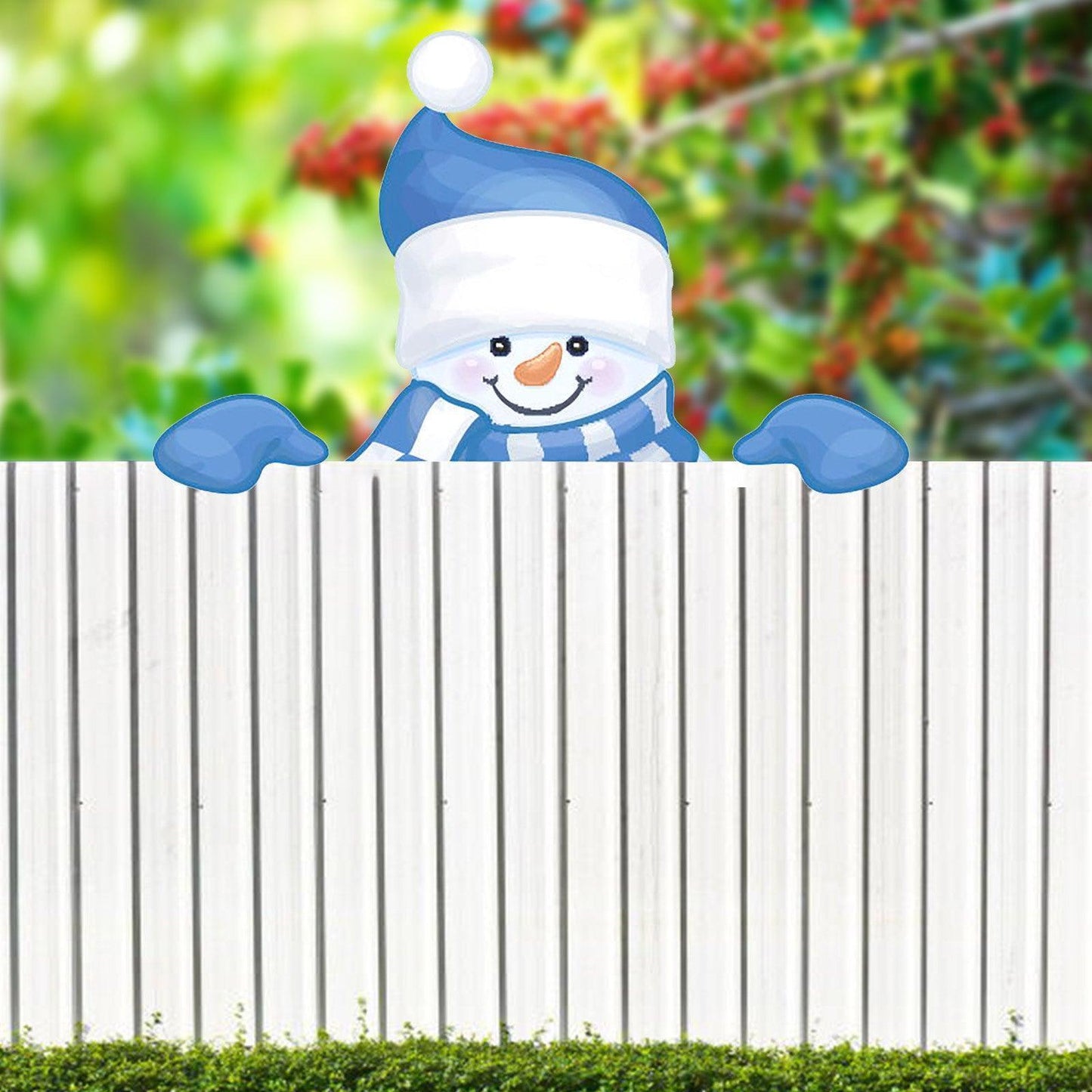 Elevate Your Outdoors: Christmas Themed Fence Garden Top Decoration CHILLSTAR