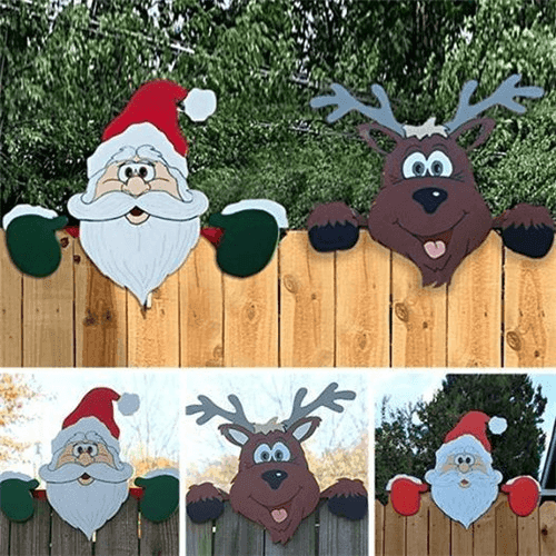 Elevate Your Outdoors: Christmas Themed Fence Garden Top Decoration CHILLSTAR