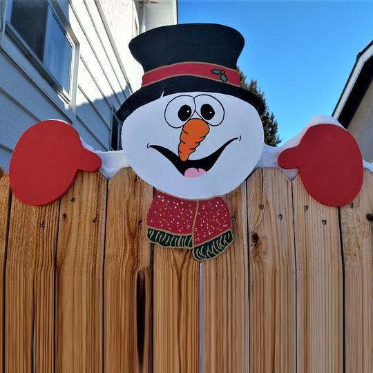 Elevate Your Outdoors: Christmas Themed Fence Garden Top Decoration CHILLSTAR