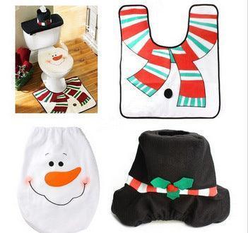 Festive Charm: Christmas-Themed Toilet Set with Santa, Elf, Deer, and Snowman Designs CHILLSTAR