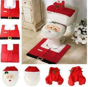 Festive Charm: Christmas-Themed Toilet Set with Santa, Elf, Deer, and Snowman Designs CHILLSTAR