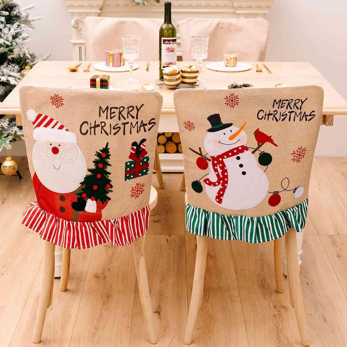 Festive Cheer: MERRY CHRISTMAS Chair Cover CHILLSTAR