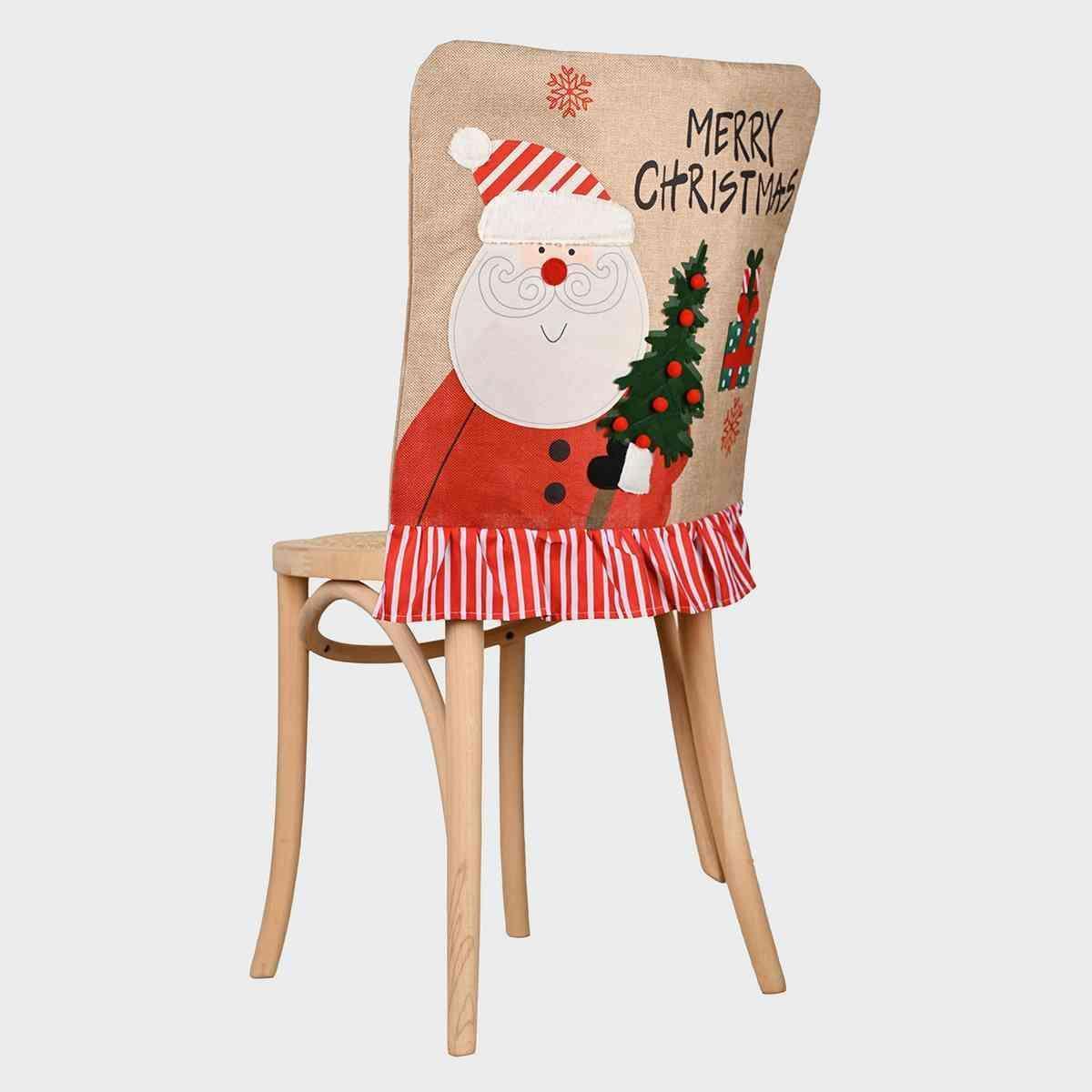 Festive Cheer: MERRY CHRISTMAS Chair Cover CHILLSTAR