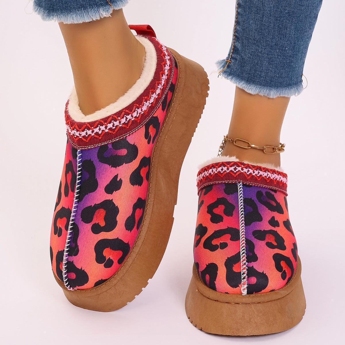 Festive Chic: Christmas Print Ankle Boots for Cozy Winter Comfort CHILLSTAR