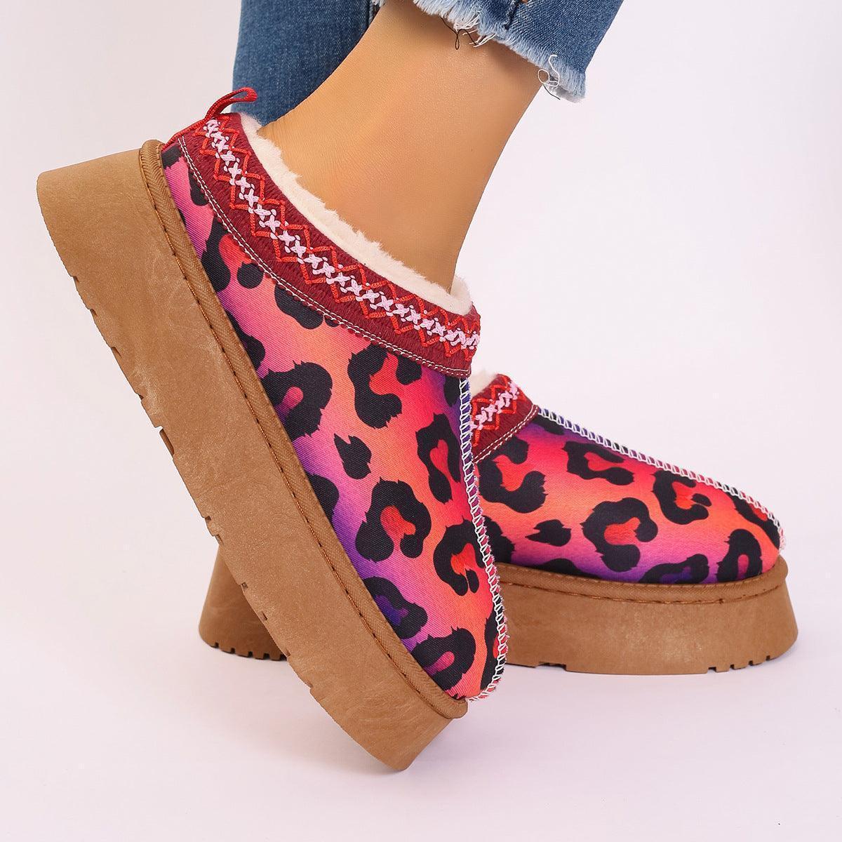 Festive Chic: Christmas Print Ankle Boots for Cozy Winter Comfort CHILLSTAR