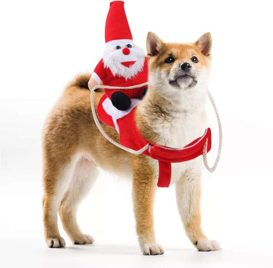 Festive Paws: Funny Santa Claus Dog Costume for Christmas and Halloween Parties (Size: Large) CHILLSTAR