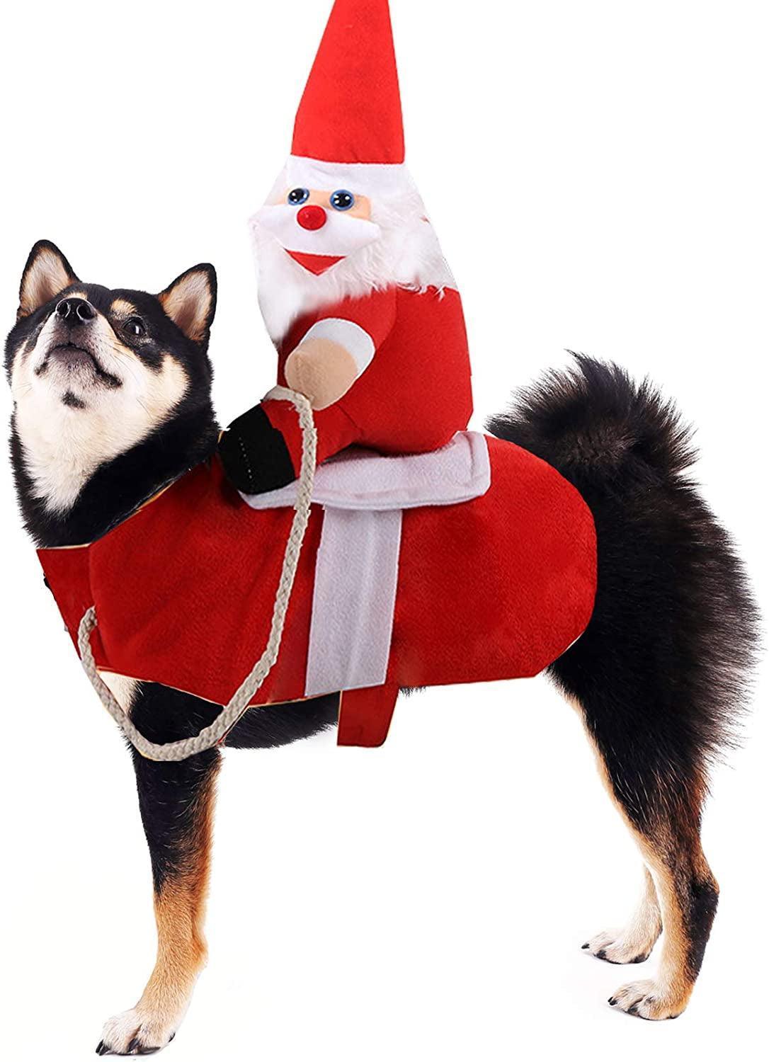 Festive Paws: Funny Santa Claus Dog Costume for Christmas and Halloween Parties (Size: Large) CHILLSTAR