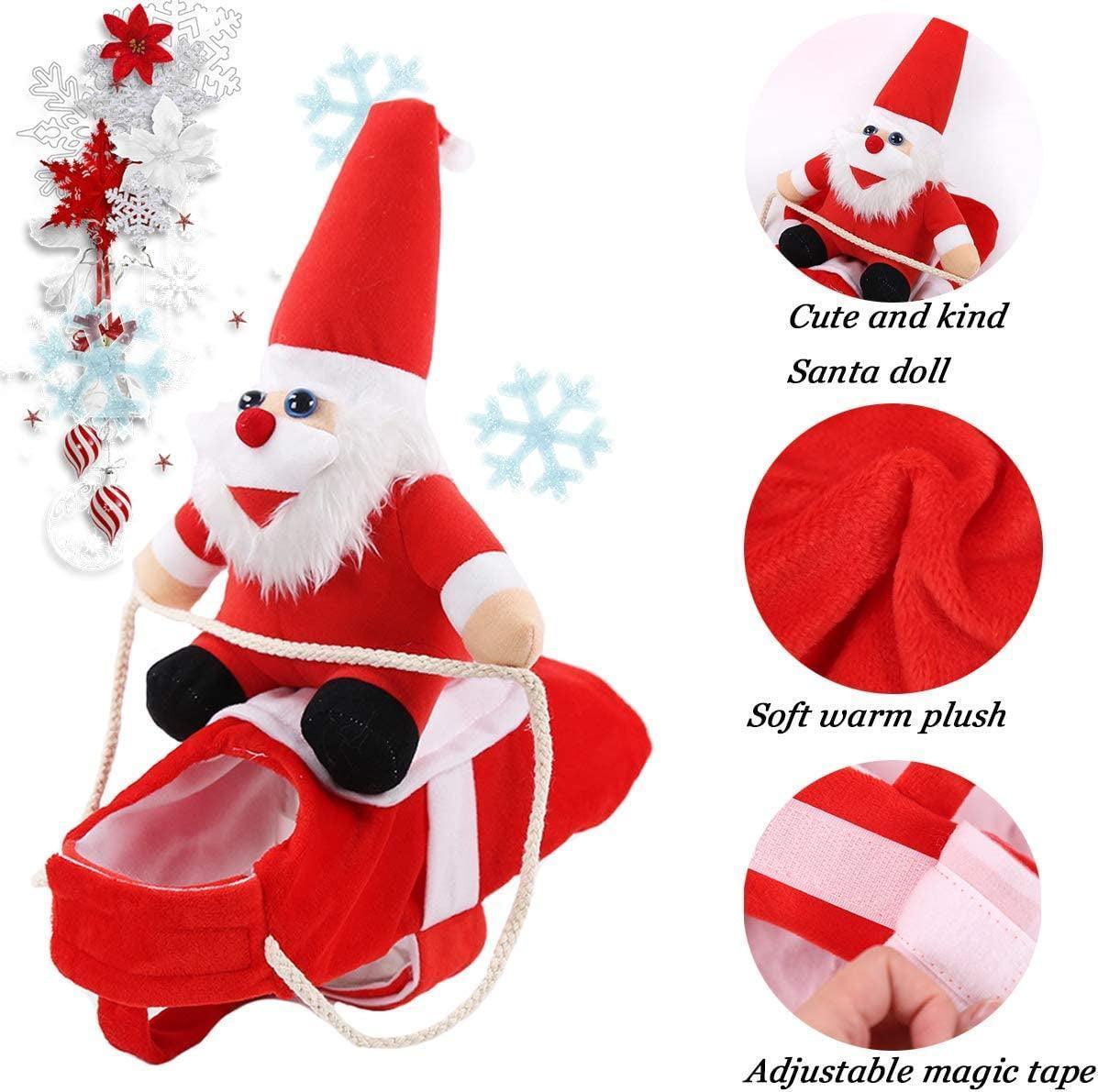 Festive Paws: Funny Santa Claus Dog Costume for Christmas and Halloween Parties (Size: Large) CHILLSTAR