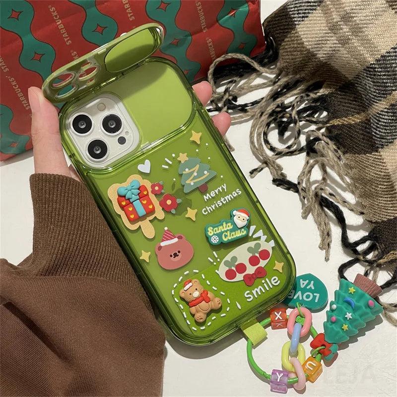 FestiveFlips: Flip Christmas Phone Case – Silicone Protection Cover for iPhone 15, 14, 13, 12, 11 Pro Max, Pro CHILLSTAR