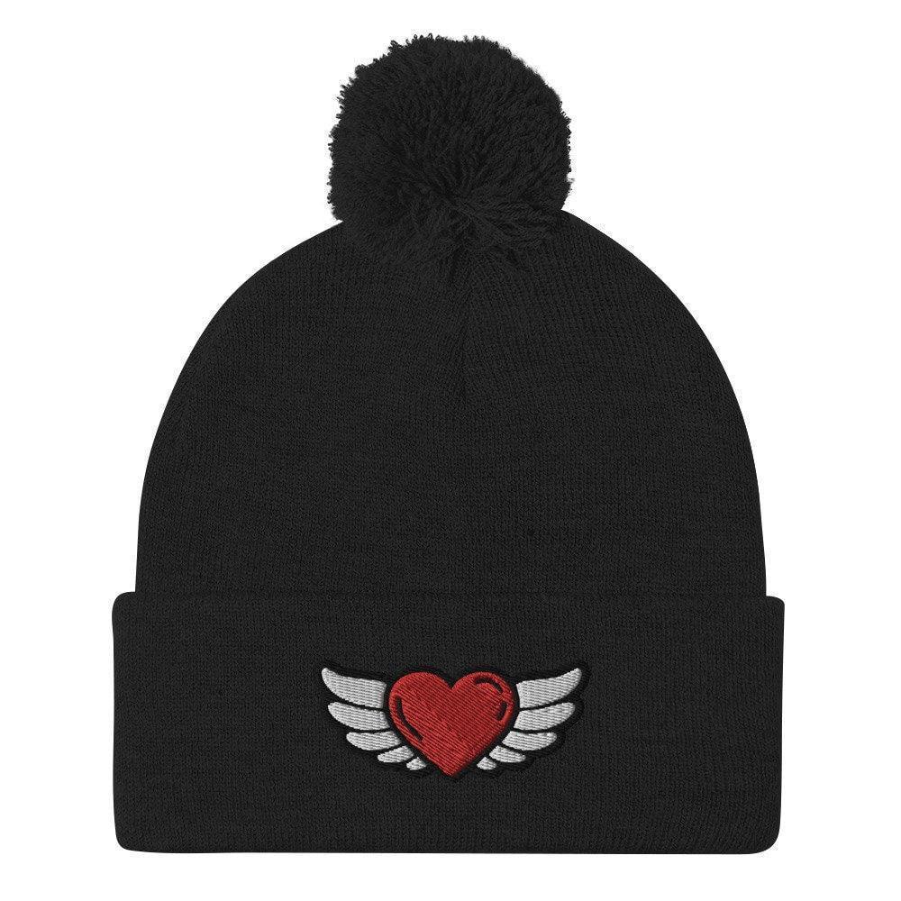 Flying Heart Pom-Pom Beanie CHILLSTAR