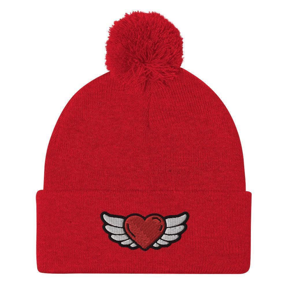 Flying Heart Pom-Pom Beanie CHILLSTAR