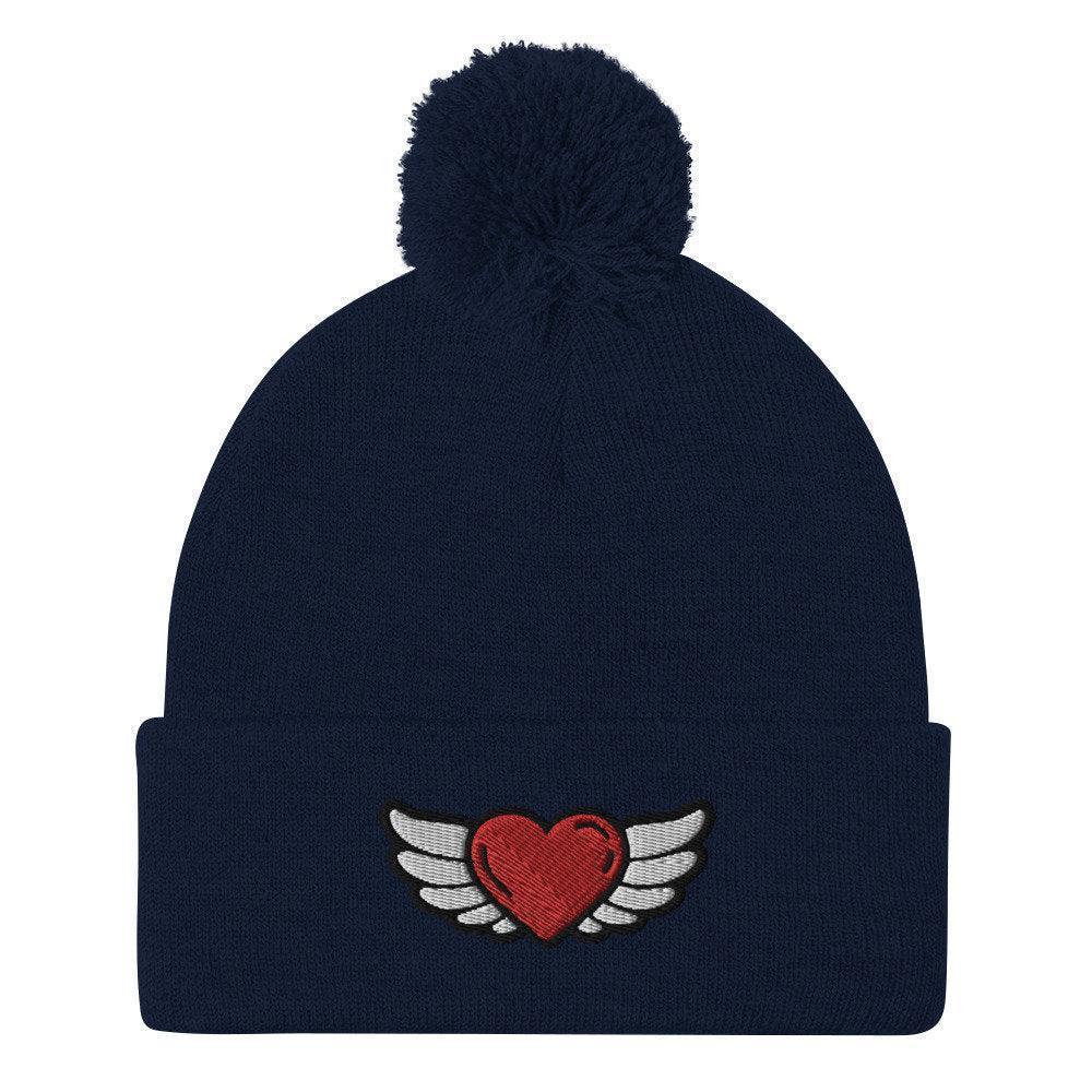 Flying Heart Pom-Pom Beanie CHILLSTAR