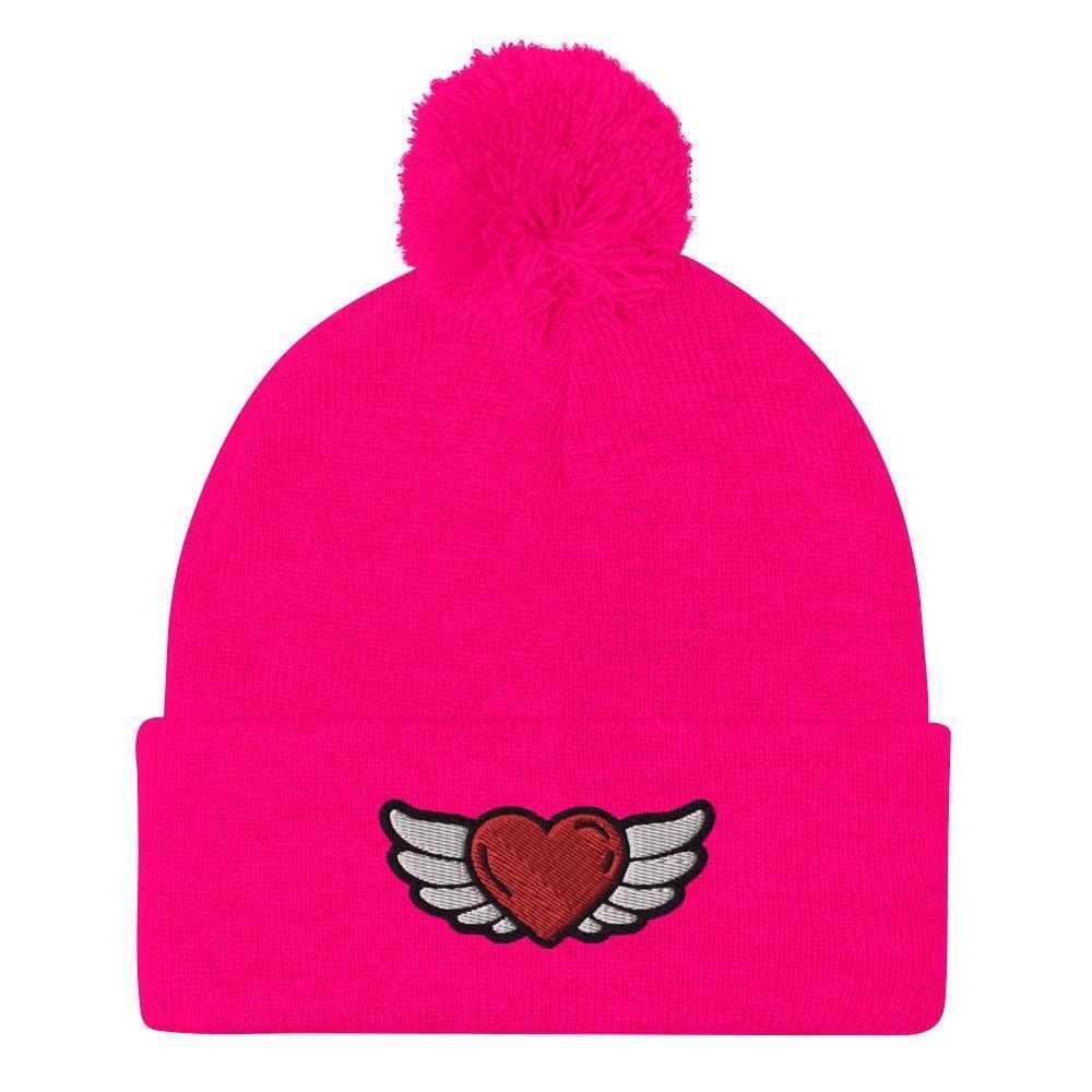 Flying Heart Pom-Pom Beanie CHILLSTAR