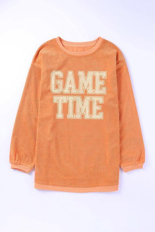 GAME TIME Round Neck Long Sleeve Sweatshirt CHILLSTAR