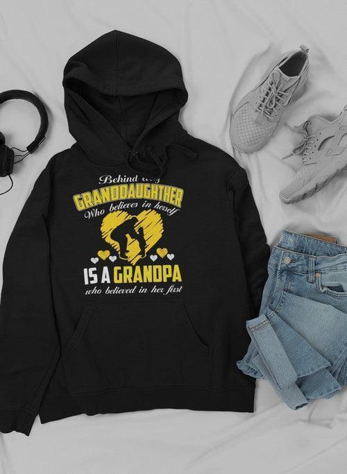 Grandpa's Pride: Behind Every Granddaughter Who Believes in Herself Hoodie CHILLSTAR