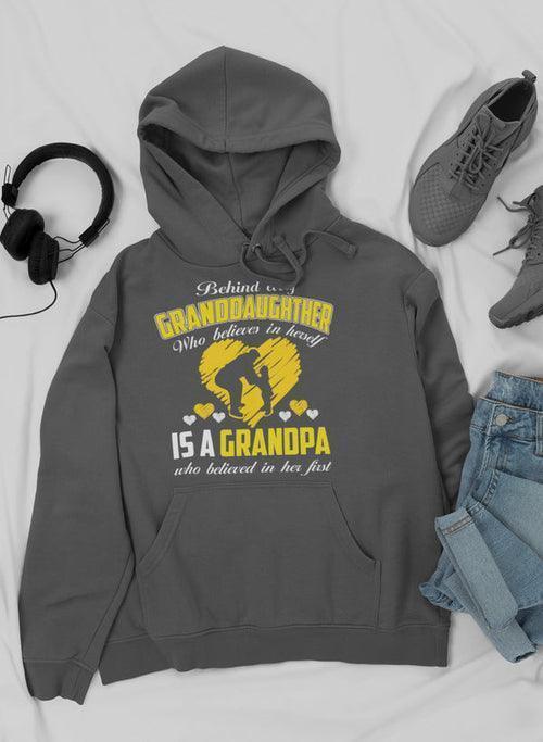 Grandpa's Pride: Behind Every Granddaughter Who Believes in Herself Hoodie CHILLSTAR