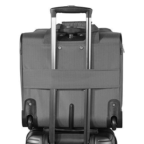 Gray Wheeled Carry-On: Heavy Duty Nylon for Under Seat CHILLSTAR