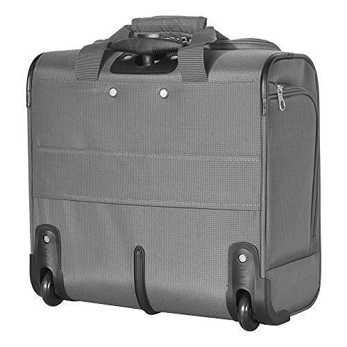 Gray Wheeled Carry-On: Heavy Duty Nylon for Under Seat CHILLSTAR