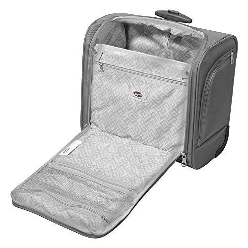 Gray Wheeled Carry-On: Heavy Duty Nylon for Under Seat CHILLSTAR