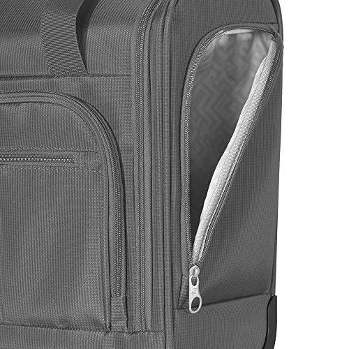 Gray Wheeled Carry-On: Heavy Duty Nylon for Under Seat CHILLSTAR