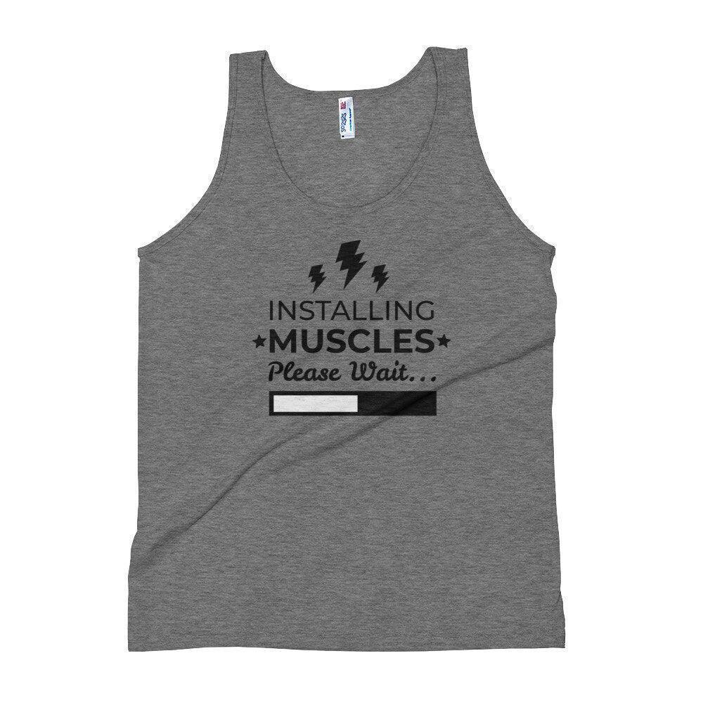 Installing Muscles Unisex Tank Top CHILLSTAR