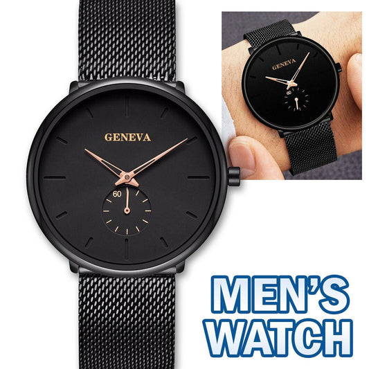 Luxury Men's Quartz Watch Business Stainless Steel Analog Ultra Thin Waterproof CHILLSTAR