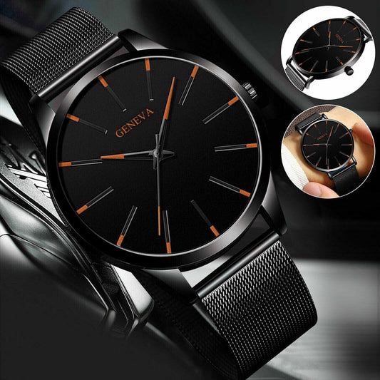 Luxury Men's Quartz Watch Stainless Steel Analog Ultra Thin Waterproof Business CHILLSTAR