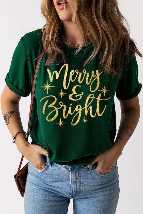 MERRY AND BRIGHT Short Sleeve T-Shirt CHILLSTAR