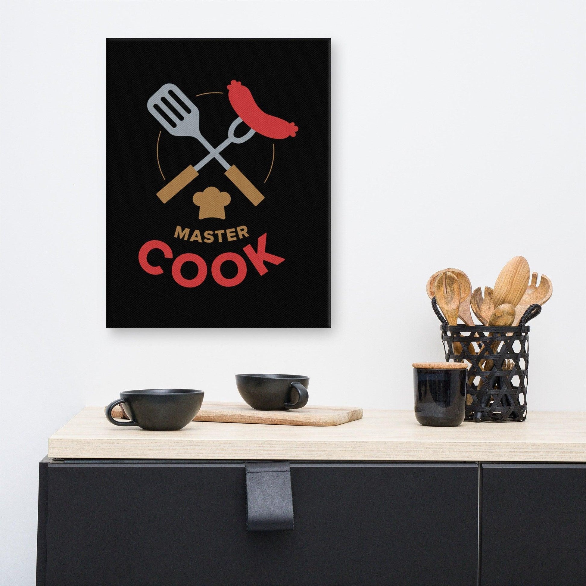 Master Cook Canvas Wall Art With Mounting Brackets CHILLSTAR