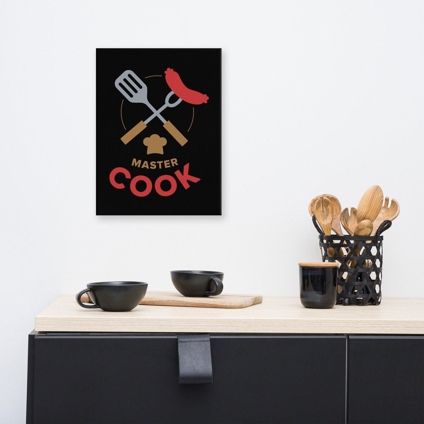 Master Cook Canvas Wall Art With Mounting Brackets CHILLSTAR