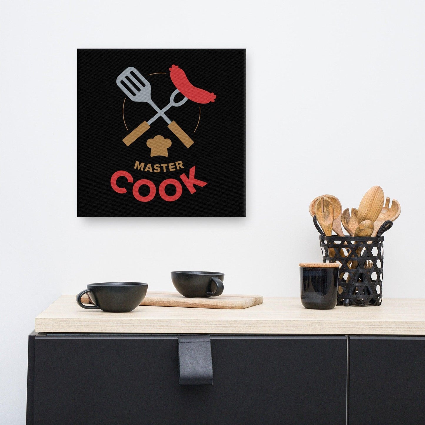 Master Cook Canvas Wall Art With Mounting Brackets CHILLSTAR