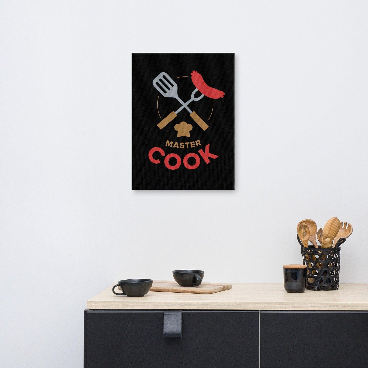 Master Cook Canvas Wall Art With Mounting Brackets CHILLSTAR