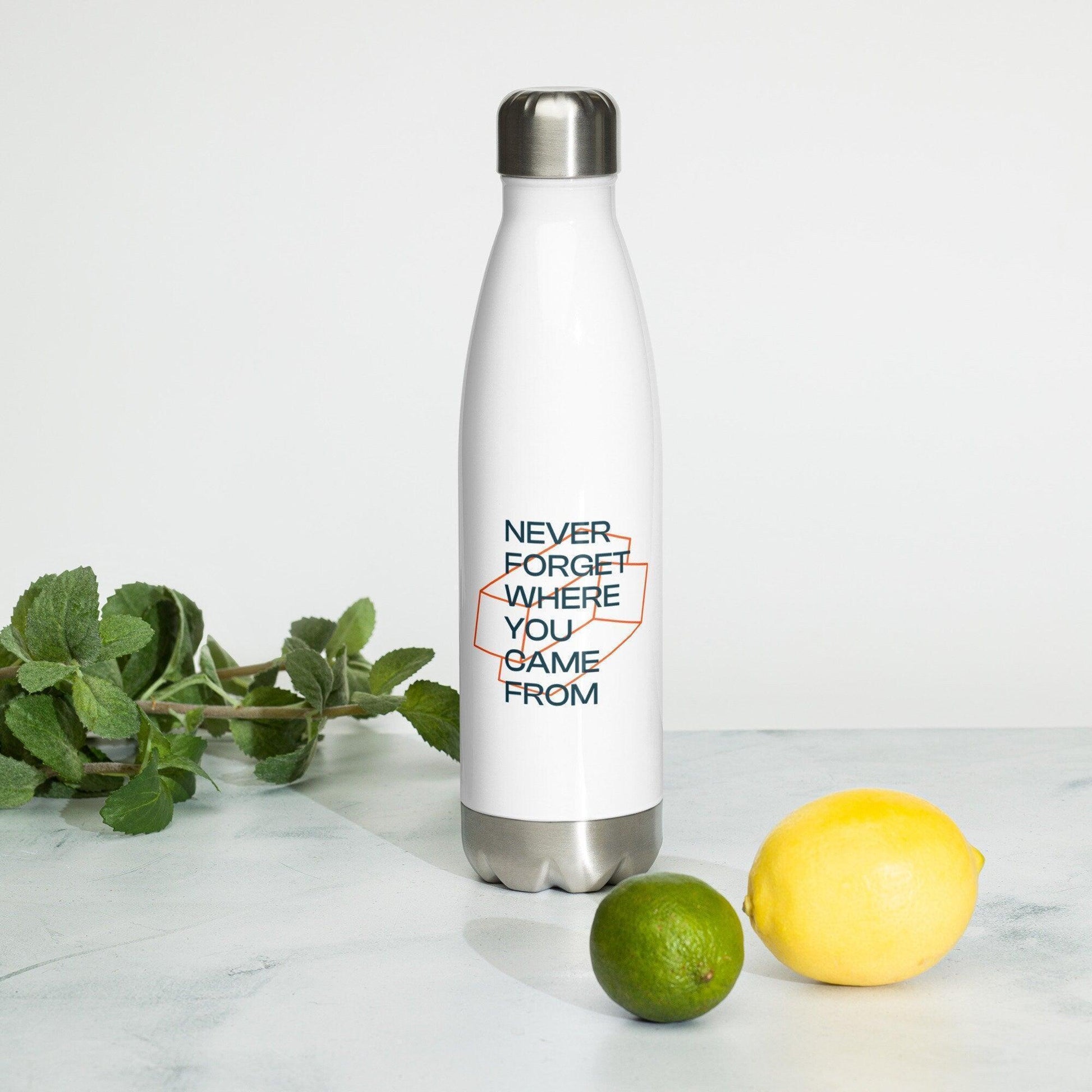 Never Forget Where You Came From Stainless Steel Water Bottle CHILLSTAR