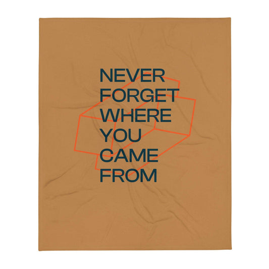 Never Forget Where You Came From Throw Blanket-50x60 CHILLSTAR