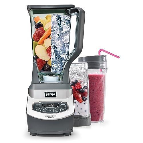 Ninja BL660 Professional Compact Smoothie & Food Processing Blender, 1100-Watts, 3 Functions -for Frozen Drinks, Smoothies, Sauces, & More, 72-oz.* Pitcher, (2) 16-oz. To-Go Cups & Spout Lids, Gray CHILLSTAR