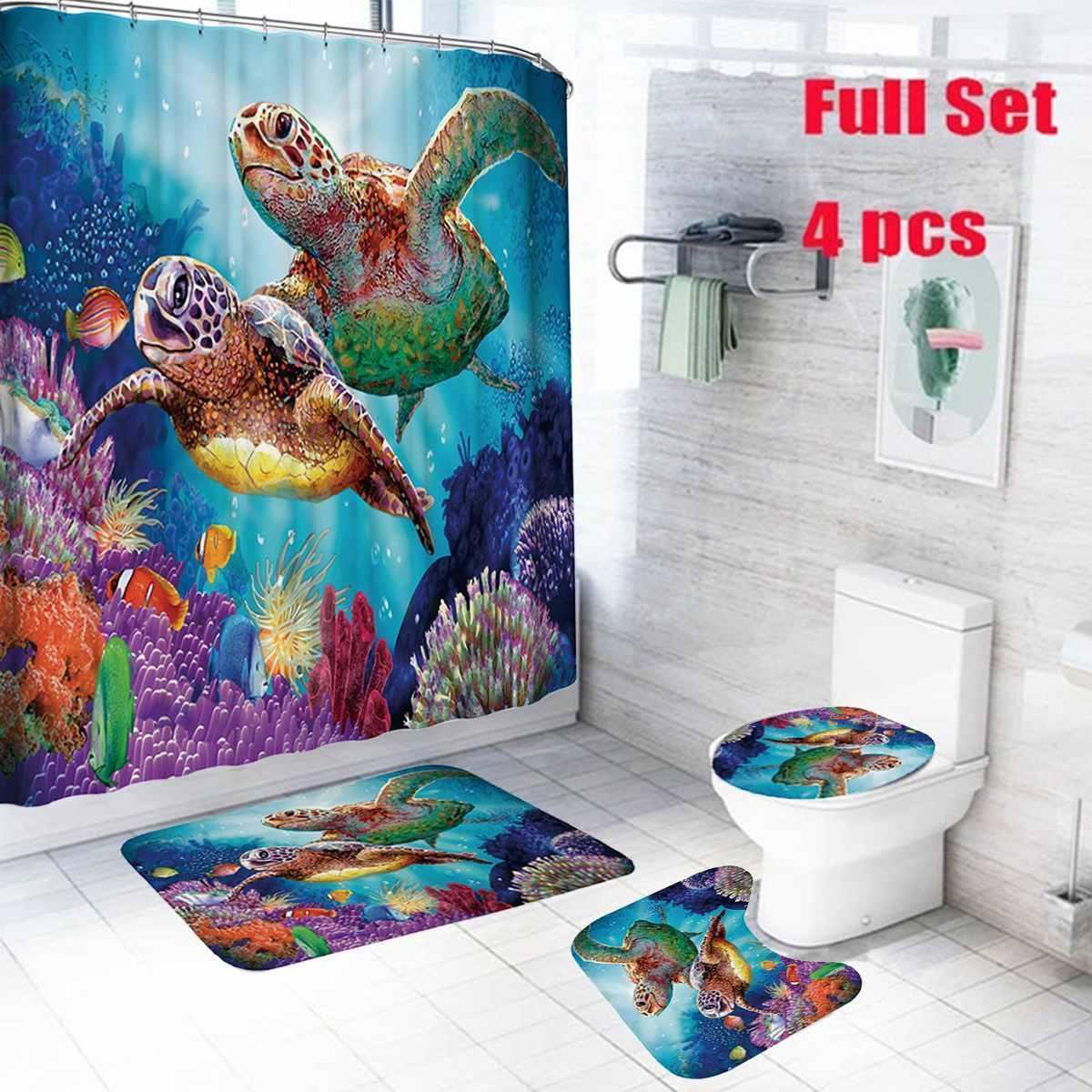 Oceanic Elegance: Sea Turtle-Inspired Bathroom Set CHILLSTAR