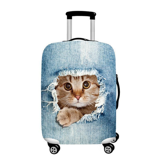 Paws and Whiskers on the Go: Pet-Themed Travel Case Cover Luggage Cover CHILLSTAR