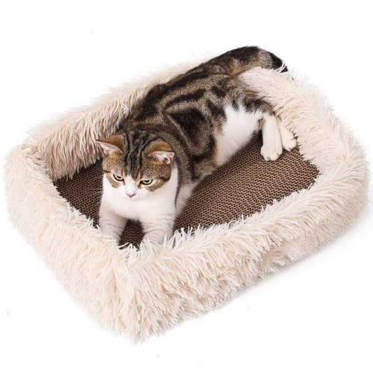 PurrPalace: 2-in-1 Cat Scratcher Bed – A Cozy Retreat and Scratching Haven for Your Feline Friend CHILLSTAR