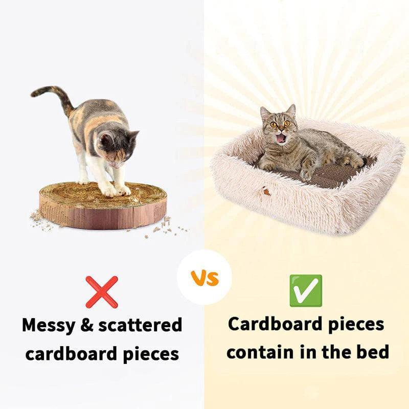 PurrPalace: 2-in-1 Cat Scratcher Bed – A Cozy Retreat and Scratching Haven for Your Feline Friend CHILLSTAR